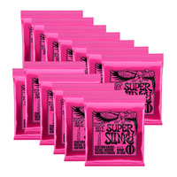 Ernie Ball Super Slinky 9-42 Gauge Electric Guitar Strings (12 Packs)