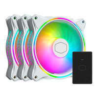CoolerMaster MF120 Halo 120mm White Edition ARGB Fan 3-Pack