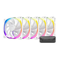 Antec Fusion 120mm ARGB Fan White 5 Pack with Controller