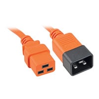 Videk 3m Mains Extension Lead Plug C19 (F) to C20(M) Power Cable/Connector - Orange