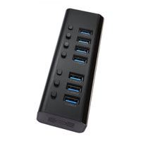Scan 7 Port USB 3.0 Hub ABS Shell with Power Supply
