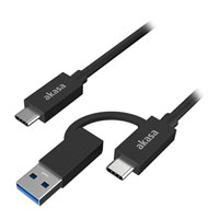 Akasa 2-in-1 USB 3.2 Gen 2x2 Type-C to Type-C+A Cable