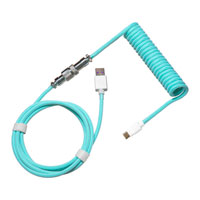 Cooler Master USB-C to USB-A Coiled Cable - Pastel Cyan