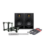 ADAM Audio - A7V Nearfield Monitor, 2-way, 7"" woofer + Stands + Leads+ Sonarworks Mic