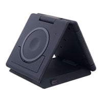 Ampere Unravel 3-in-1 Foldable Wireless Travel Charger Black