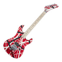 EVH Striped Series 5150, Maple Fingerboard, Red with Black and White Stripes