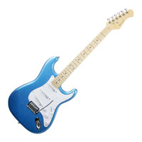 (Promo) Fairclough - S-Style Guitar Tidepool SSS Maple Fingerboard White Pickguard