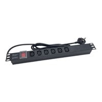 Powercool 1U PDU Horizontal Type 6Way IEC C19 1.8m, UK Plug