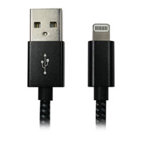 Scan 1M USB 2.0 to Lightning Black Braided Cable MFI Certified