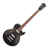 Ibanez AGB200-BKF Semi Hollowbody Bass Guitar - Black Flat