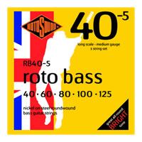 Rotosound Roto Bass Nickel 5-String Medium Long Scale Bass Strings (40-125) RB40-5