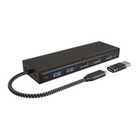 ICY BOX 9-in-1 USB Type-A and Type-C Docking Station With Dual Video Output