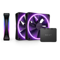 NZXT F120 RGB Duo 120mm PWM Fan 3 Pack with Controller Black
