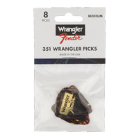 Fender and Wrangler Picks, 351 Shape, Tortoiseshell, (8)