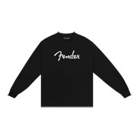 Fender Spaghetti Logo Long-Sleeve T-Shirt, Black, S