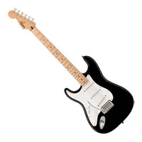 Squier Sonic Stratocaster Left-Handed, Maple Fingerboard, White Pickguard, Black