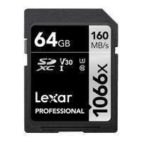 Lexar Professional 1066x SDXC UHS-I Card SILVER Series 64GB