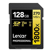 Lexar Professional 1800x SDXC Gold Series 128GB