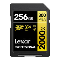 Lexar Professional 2000x SDHC UHS-II Card GOLD Series 256GB