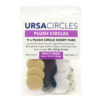 URSA Plush Circles, 3x White, 3x Black, 3x Beige & 30 Stickies