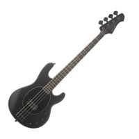 Fairclough OBP Satin Black, Black Pick Guard 4 String Bass Guitar