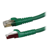 Videk Cat6a 1M Booted LSZH RJ45 Green Ethernet Cable