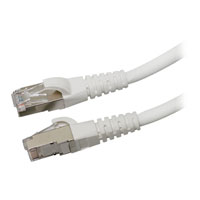 Videk Cat6a 1M Booted LSZH RJ45 White Ethernet Cable