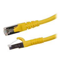Videk Cat6a 1M Booted LSZH RJ45 Yellow Ethernet Cable