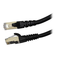 Videk Cat6a 0.5M Booted LSZH RJ45 Black Ethernet Cable