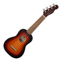 Fender Venice Soprano Uke, Walnut Fingerboard, 2-Colour Sunburst