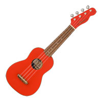 Fender FSR Venice Soprano Ukulele, Walnut Fingerboard, Fiesta Red