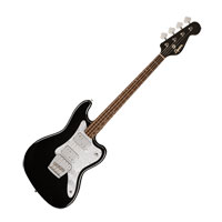 Squier - Paranormal Rascal Bass HH, Laurel Fingerboard, White Pearloid Pickguard, Metallic Black