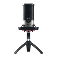 CHERRY UM 6.0 ADVANCED Black/Silver USB Desk Microphone with Shock Mount