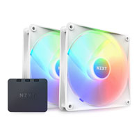 NZXT F140 RGB Core 140mm PWM Fan 2 Pack with Controller White