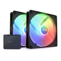 NZXT F140 RGB Core 140mm PWM Fan 2 Pack with Controller Black
