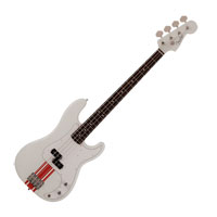 Fender 2023 Made in Japan Traditional 60s P Bass Olympic White with Red Competition Stripe