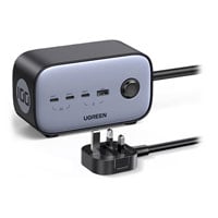 UGREEN DigiNest Pro 100W GaN Charger with 2x UK Extension Lead with 3x USB-C 1 x USB A Ports