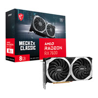 MSI AMD Radeon RX 7600 MECH 2X CLASSIC 8G OC 8GB Graphics Card