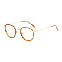 GUNNAR Optiks Atherton Blue Light Filter Glasses, Gold, Clear Tint