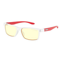 GUNNAR Optiks Cruz Collection for St. Jude Blue Light Filter Glasses, Red/White, Amber Tint