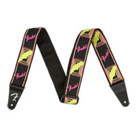 Fender 2" Neon Monogrammed Strap (Pink and Yellow)