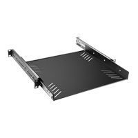Adam Hall 19" Parts 87556 19" Rack Tray 1U with Pull-Out Rails
