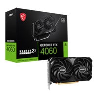 MSI NVIDIA GeForce RTX 4060 8GB VENTUS 2X BLACK 8G OC Ada Lovelace Graphics Card SFF Ready