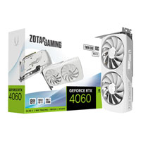 Zotac NVIDIA GeForce RTX 4060 8GB Twin Edge OC White Ada Lovelace Graphics Card