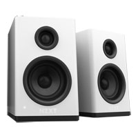 NZXT Relay White Desktop Stereo Gaming Speakers