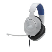 JBL Quantum 100P Wired Console Gaming Headset - White/Blue