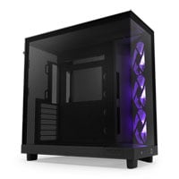 NZXT H6 Flow RGB Black Compact Dual-Chamber Tempered Glass PC Case