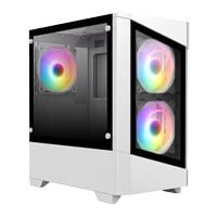 CiT Level 1 White Tempered Glass MicroATX Case