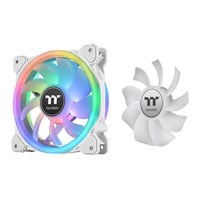 Thermaltake SWAFAN 12 White RGB Reversible Airflow Radiator Fan (3 Fan Pack, 6 Fan Blades)