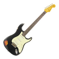 Fender 1960 Stratocaster Heavy Relic, Rosewood Fingerboard, Aged Black over 3-Colour Sunburst